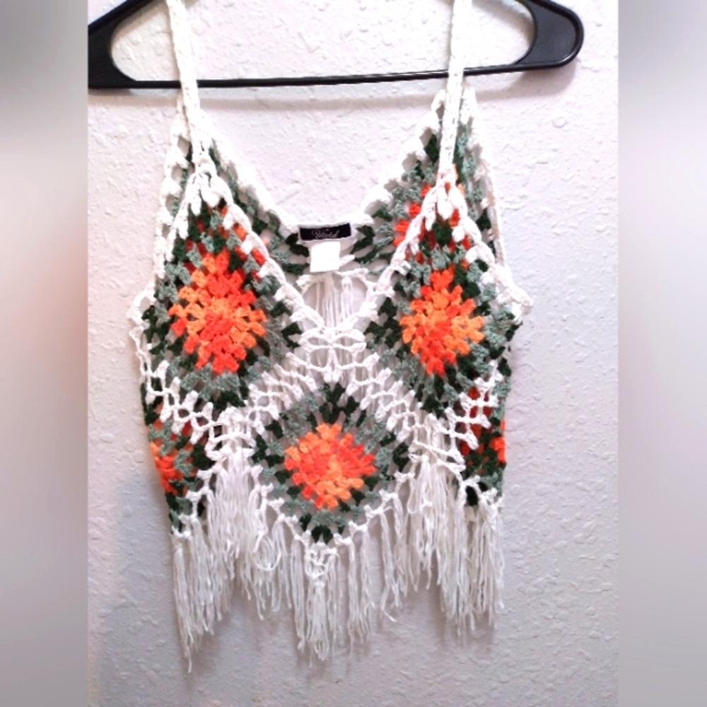 Vivid crochet tank